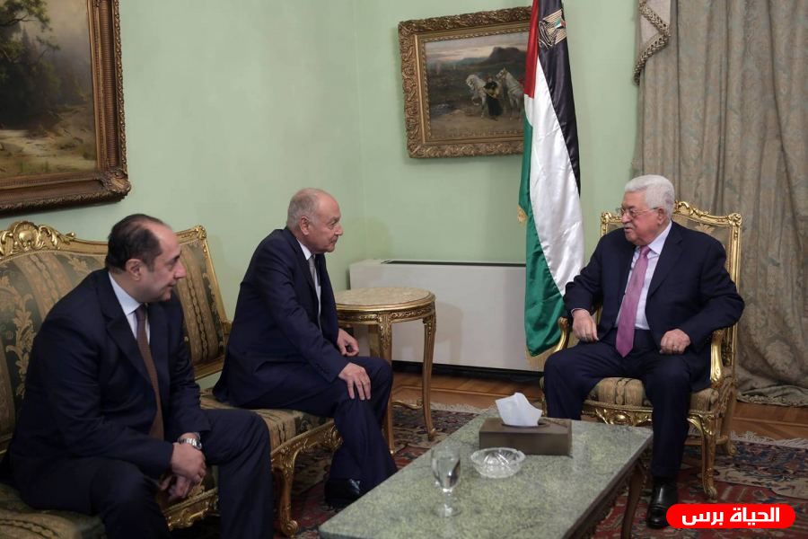 الرئيس عباس يستقبل أبو الغيط ويطلعه على آخر التطورات