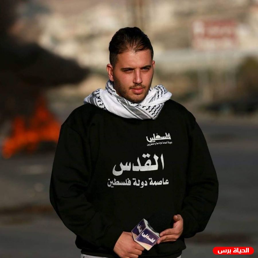 إصابة الصحفي بكر عبد الحق خلال تغطيته اقتحام الجيش الاسرائيلي بمدينة نابلس