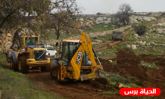 الاحتلال يجرف أراض مواطنين في جنين والخليل