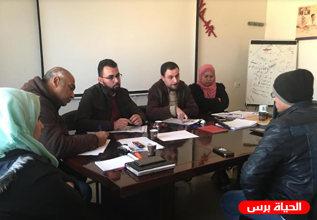 في مكتبها بغزة 