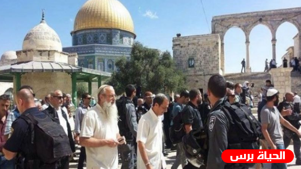 عشرات المستوطنين وجنود الاحتلال يقتحمون باحات الاقصى