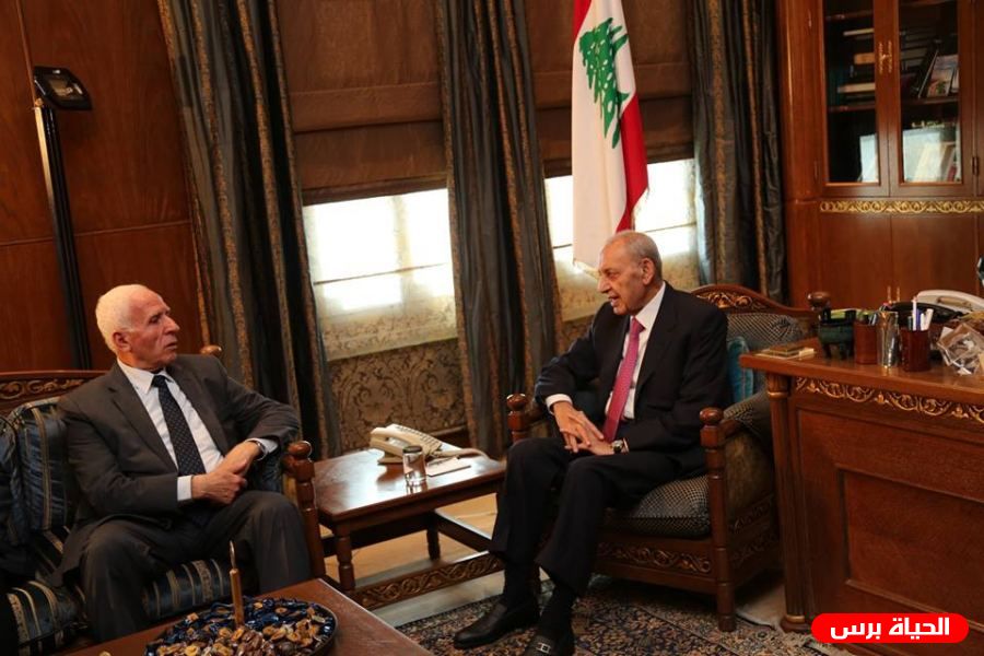 عزام الأحمد يطلع بري على التطورات الراهنة في فلسطين