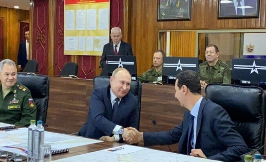 بوتين يصل سوريا ويتجول في شوارع دمشق