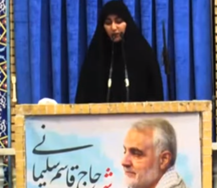 زينب قاسم سليماني توجه رسالة باللغة العربية