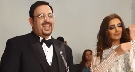 شاهد مي عمر وأكرم حسني في كواليس مسلسل "لؤلؤ"