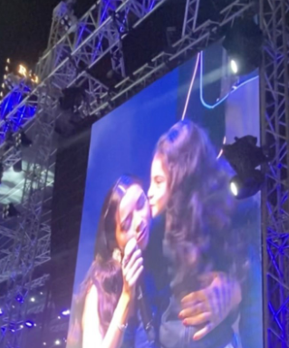 شاهد بالفيديو .. طفلة فلسطينية تشعل الأجواء في حفل بلقيس