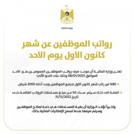 صرف رواتب الموظفين الأحد