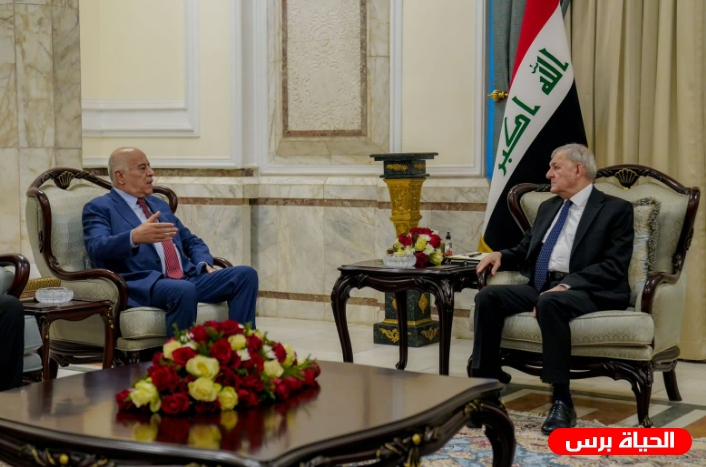 الرئيس العراقي يستقبل الرجوب ويؤكد على موقف بلاده تجاه القضية الفلسطينية