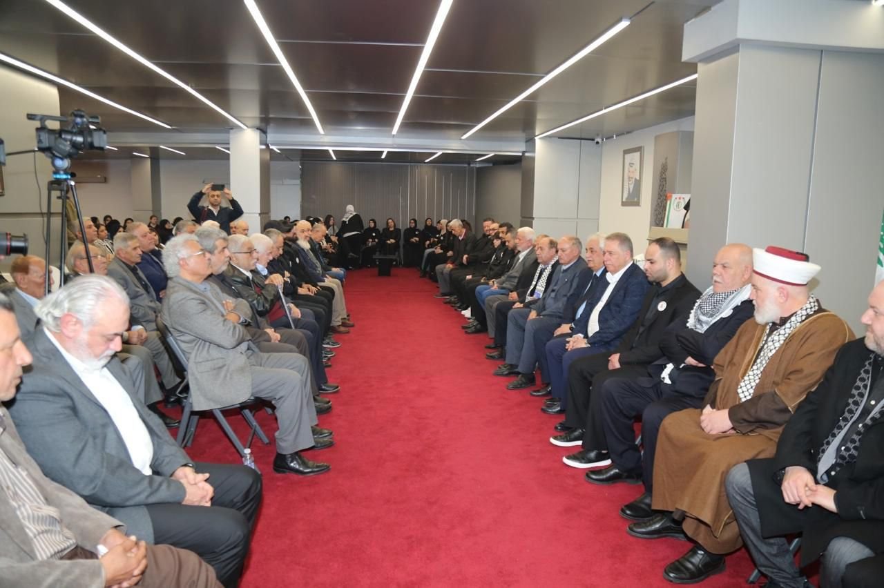 سفارة دولة فلسطين تتقبل التعازي بنائب الامين العام لجبهة التحرير الفلسطينية ناظم اليوسف