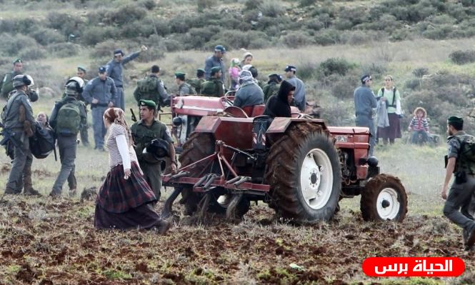 الاحتلال يمنع زراعة أراض مصادرة تابعة لمدرسة بورين جنوب نابلس