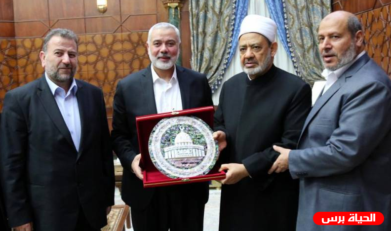 وفد من قادة حماس يلتقي شيخ الأزهر
