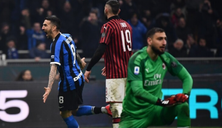انتر ضد ميلان .. انتر ميلان يقلب الطاولة في الشوط الثاني ويحقق فوزاً ساحقاً على ميلان