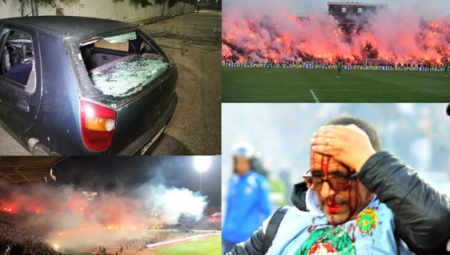 فوضى عارمة خلال مباراة الجيش الملكي والرجاء المغربي