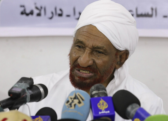 الصادق المهدي: التطبيع مع إسرائيل لن يرفع العقوبات عن السودان