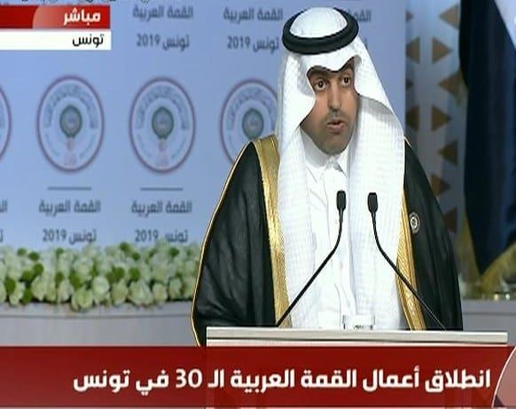 رئيس البرلمان العربي يدعو قمة تونس لإعتماد الوثيقة العربية لتعزيز التضامن ومواجهة التحديات