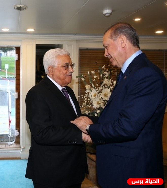 الرئيس عباس يهنئ أردوغان بفوز حزبه في الانتخابات المحلية