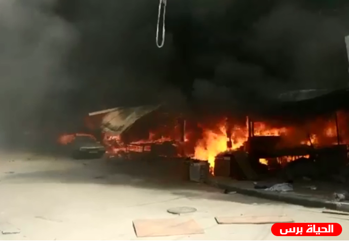 فيديو حريق النصيرت 