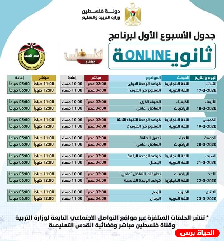 التربية والتعليم والإذاعة والتلفزيون والقدس التعليمية يطلقون برنامج 