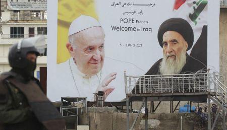 A historic meeting in Najaf between the Pope and the Iraqi religious authority, Ali al-Sistan