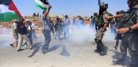 Israeli army attack anti-settlement protest east of Nablus