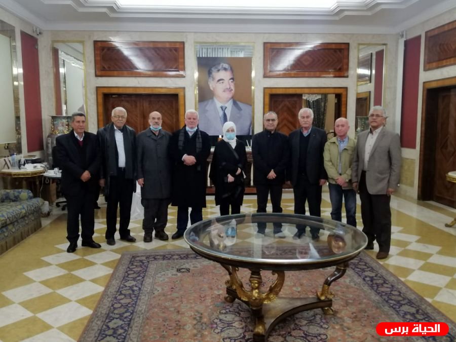 بهية الحريري تتابع مع فصائل منظمة التحرير أوضاع المخيمات والوجود الفلسطيني في لبنان