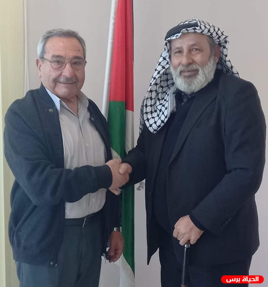 القيادي الشيوخي يبحث مع عضو اللجنة التنفيذية رمزي رباح  سبل تعزيز مقاومة الاحتلال