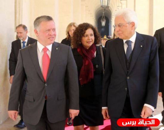 العاهل الأردني والرئيس الإيطالي: نتشارك بموقف واحد تجاه عملية السلام وحل الدولتين