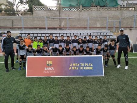 مبارة قوية بين اكاديمية سانتوس التسويقية واكاديمية برشلونه 