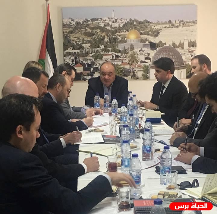 القدوة يلتقي ممثلين عن الدول الأعضاء في مجلس حقوق الإنسان