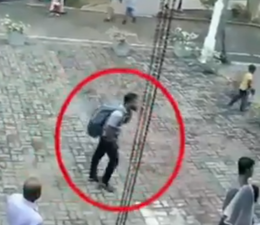 أول فيديو لأحد منفذي هجوم سريلانكا خلال دخول إحدى الكنائس