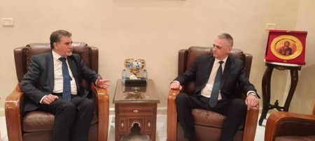 السفير عبد الهادي يطلع سفيري بيلاروسيا واليونان بدمشق على آخر مستجدات القضية الفلسطينية