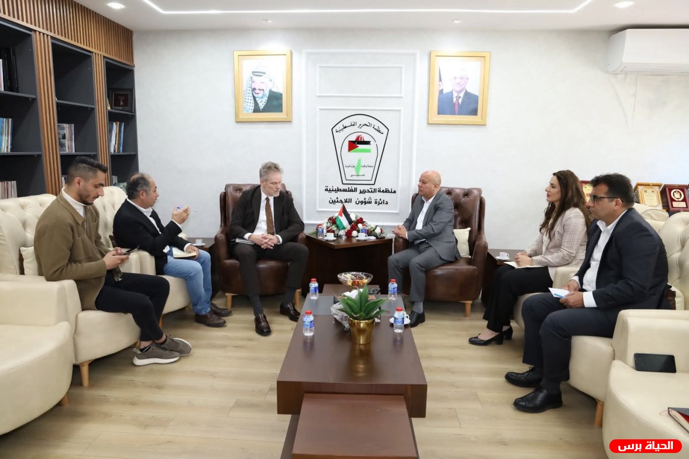 أبو هولي يبحث مع ممثل المنسق الخاص للشؤون السياسية أوضاع اللاجئين وتحديات 