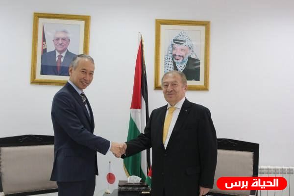 العسيلي والسفير الياباني يتفقان على دعم مشاريع تنموية وإنجاز منطقة أريحا الصناعية