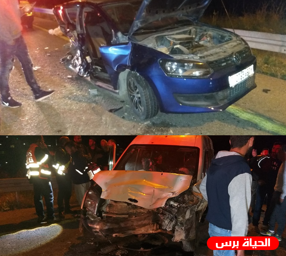 إصابة 10 مواطنين بينهم حالات خطيرة بحادث سير قرب نابلس