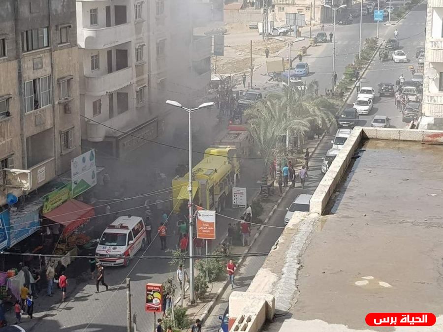 الدفاع المدني تسيطر على حريق اندلع في مخبز اليازجي غرب مدينة غزة