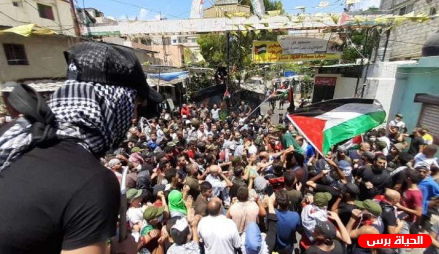 المخيمات الفلسطينية بلبنان تنتفض نصرة للمسجد الاقصي و القدس المحتلة