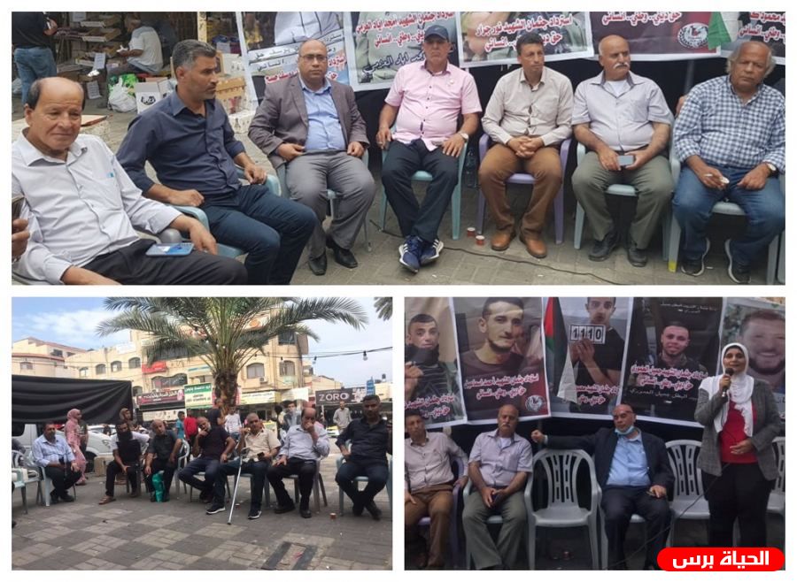 وقفة في مخيم جنين للمطالبة باسترداد جثامين الشهداء المحتجزة واسنادا للأسرى