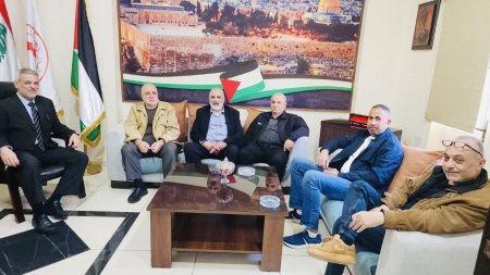 اللواء ماهر شبايطة على رأس وفد من قيادة حركة فتح في صيدا يزور مستشفى الشهيد محمود الهمشري