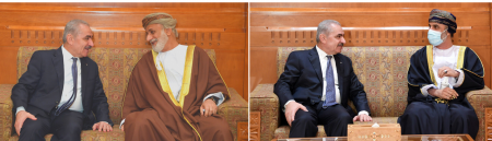 Shtayyeh discusses political developments with Swedish foreign minister in Muscat