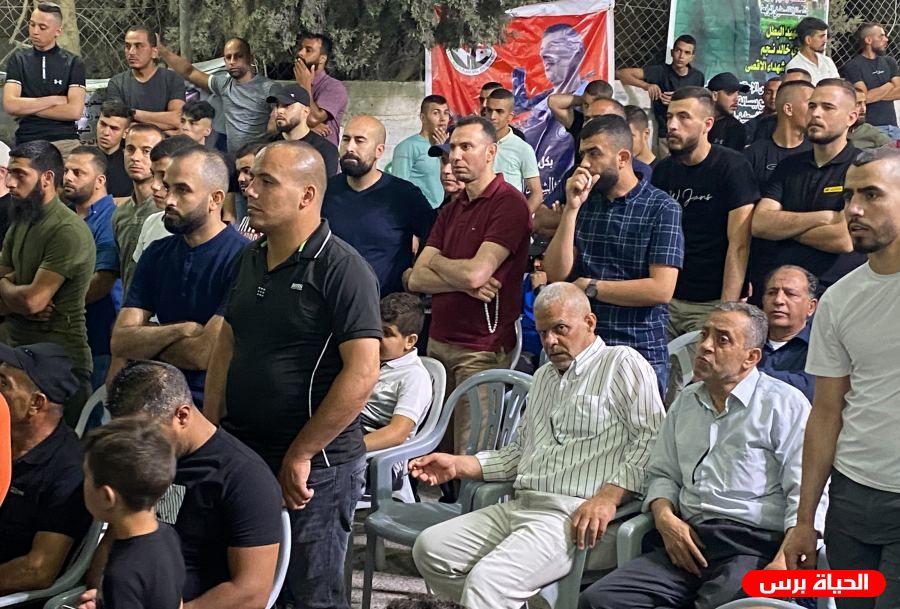 القوى الوطنية والإسلامية تنظم حفلاً مهيباً لتأبين للشهيدين الزبيدي والفايد في مخيم جنين