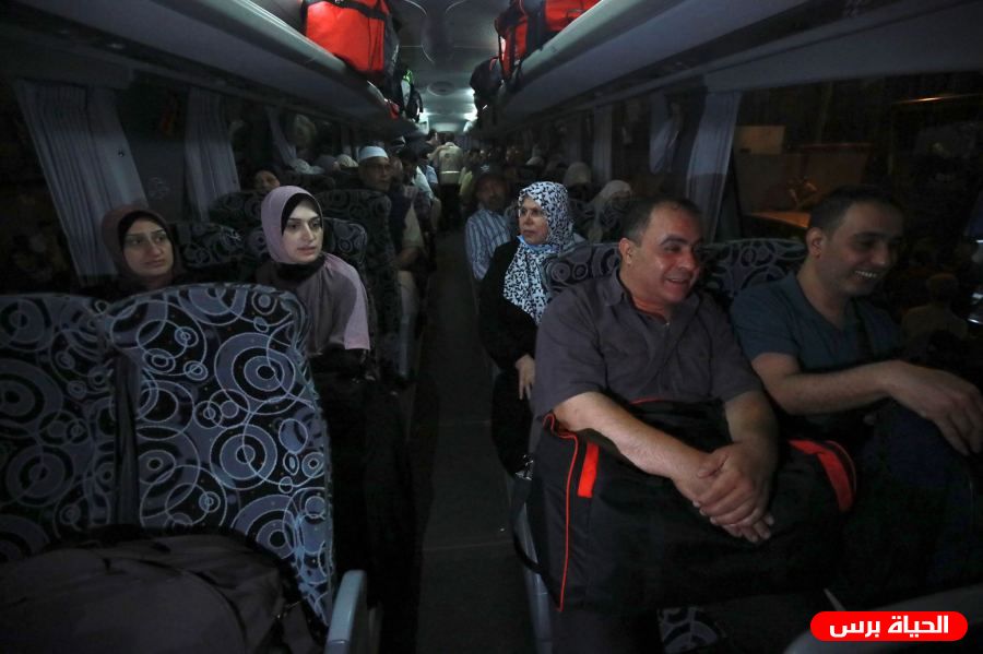 مغادرة الفوج الأول من حجاج قطاع غزة للسعودية