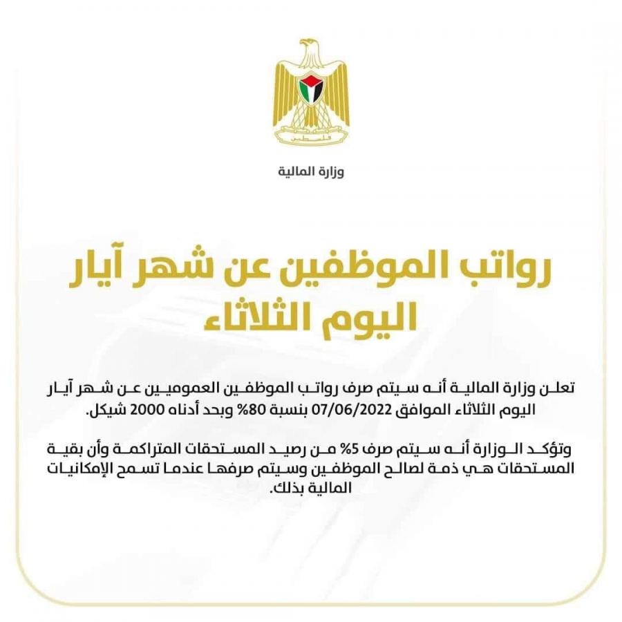 صرف رواتب الموظفين اليوم