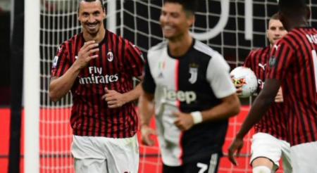 شاهد ردة فعل إبراهيموفيتش على خدعة رونالدو