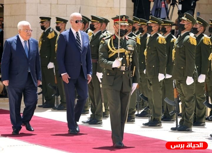 الرئيس محمود عباس يستقبل جو بايدن في بيت لحم