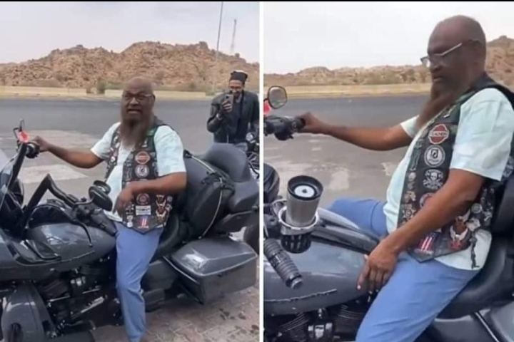 عادل الكلباني يثير الجدل مجددا بدراجة هارلي