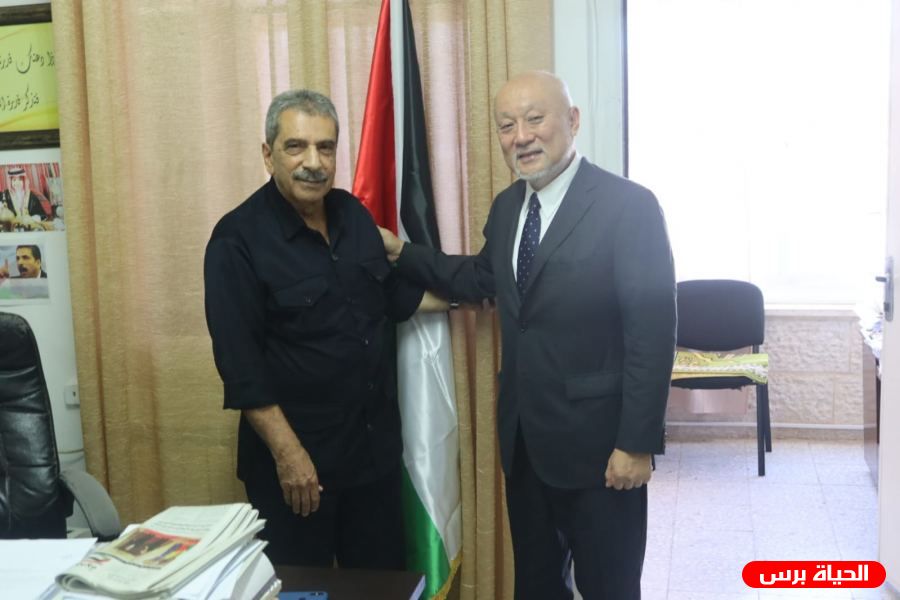 الطيراوي يستقبل مبعوث الحكومة اليابانية لعملية السلام في الشرق الأوسط 