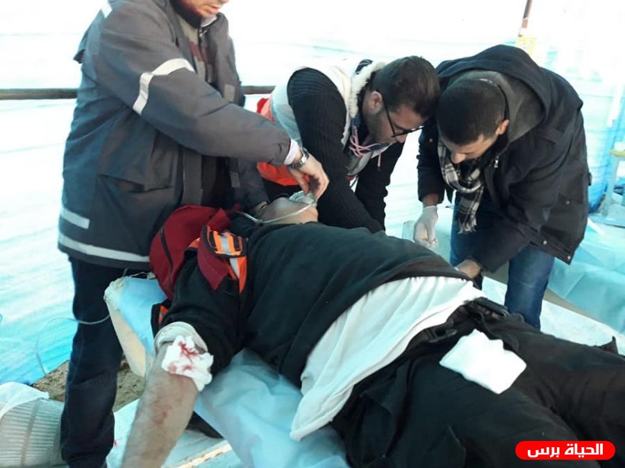 إصابة مسعف بالرصاص 