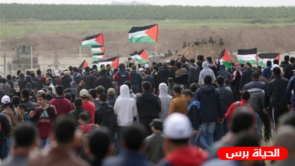 غزة الان عاجل .. تغطية فعليات مسيرات العودة علي حدود قطاع غزة