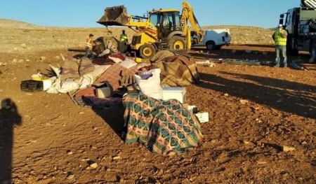 After demolishing structures last week, army returns to survey community as more demolitions are planned