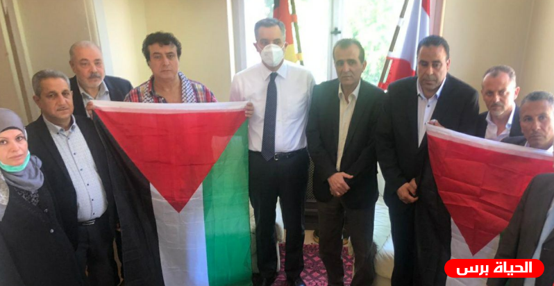 برلين : هيئة المؤسسات والجمعيات الفلسطينية والعربية تقدم التعازي للسفير اللبناني